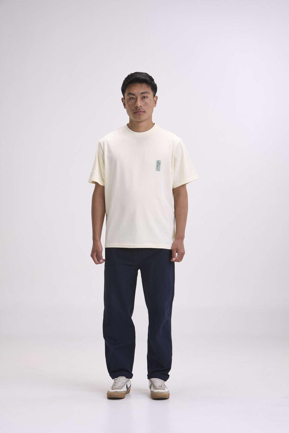 Arniko Mustang T-Shirt Off-White Unisex Bio-Baumwolle weiß